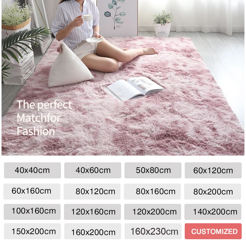 Màu Hồng Trẻ Em Thảm Cho Bé Gái Trang Trí Phòng Ngủ Bắc Âu Lớn Phòng Khách Thảm Lông Tơ Hội Trường Thảm Mềm Mại Sang Trọng Mẫu Giáo Chơi thảm