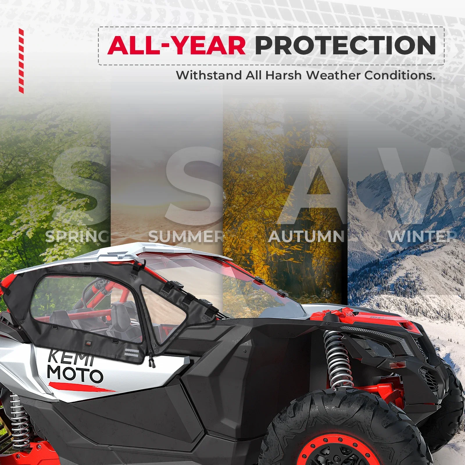 UTV สําหรับ CAN-AM Maverick X3 R RR 900 HO 4x4 XRC XMR XRS DS RS Turbo DPS 2017-2025 2 ที่นั่งนุ่มด้านบนประตูชุด
