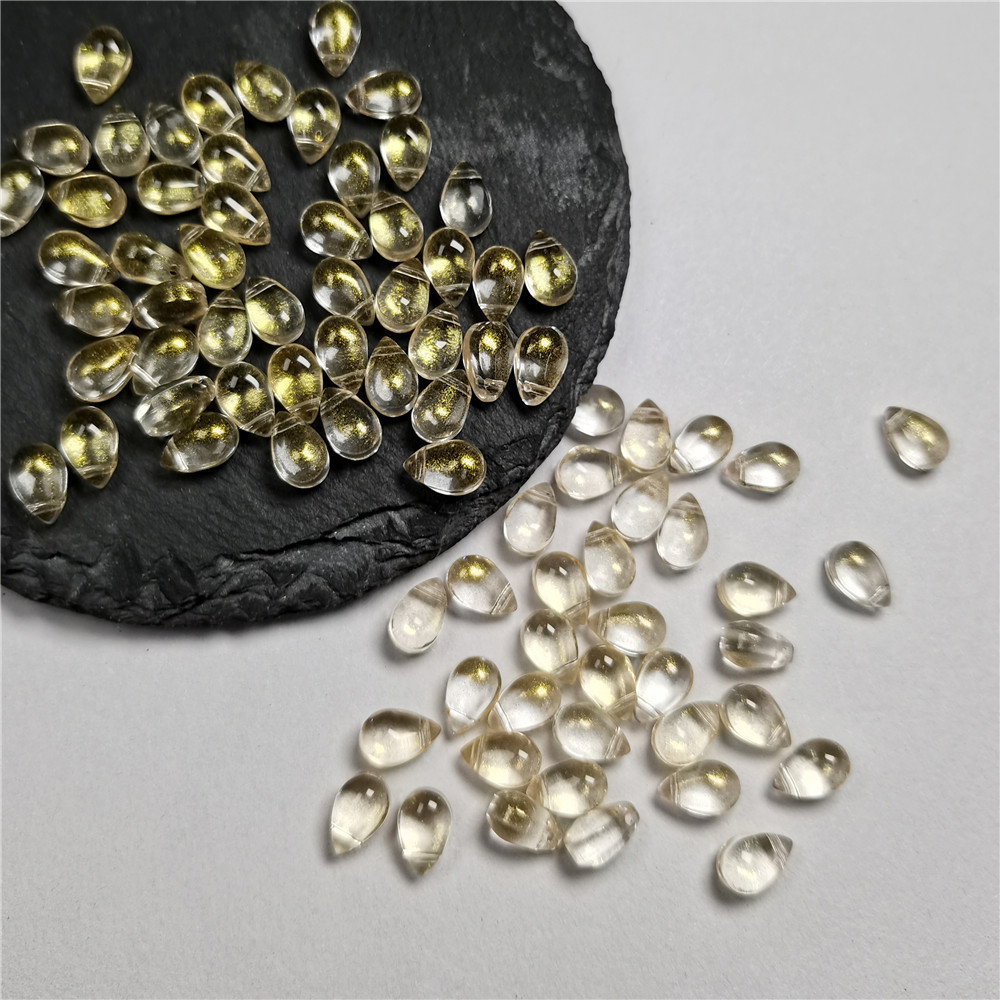 30Pcs Gradient Color 6x9mm  Water Drop Shape Beads Czech Glass Beads For Jewelry Making DIY Handmade Hairpin Craft Accessories