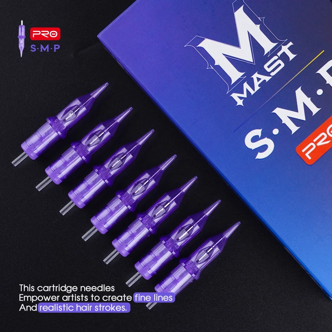Dragonhawk PRO Hình Xăm Thường Trực Trang Điểm Kim Hộp Mực SMP 1RL 3RL Vòng Lót Hình Xăm Cung Cấp 0.18Mm/0.20Mm/0.25Mm