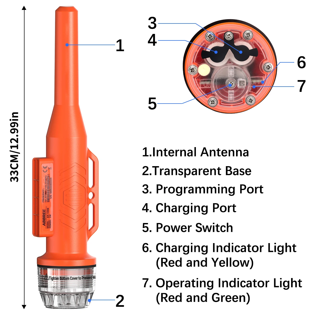 ABBREE AR-109M Net Locator Wasserdicht Schwimmende Schnelle Empfang GPS Positionierung 15 Tage Standby Boje Tracker Boot Angeln Zubehör