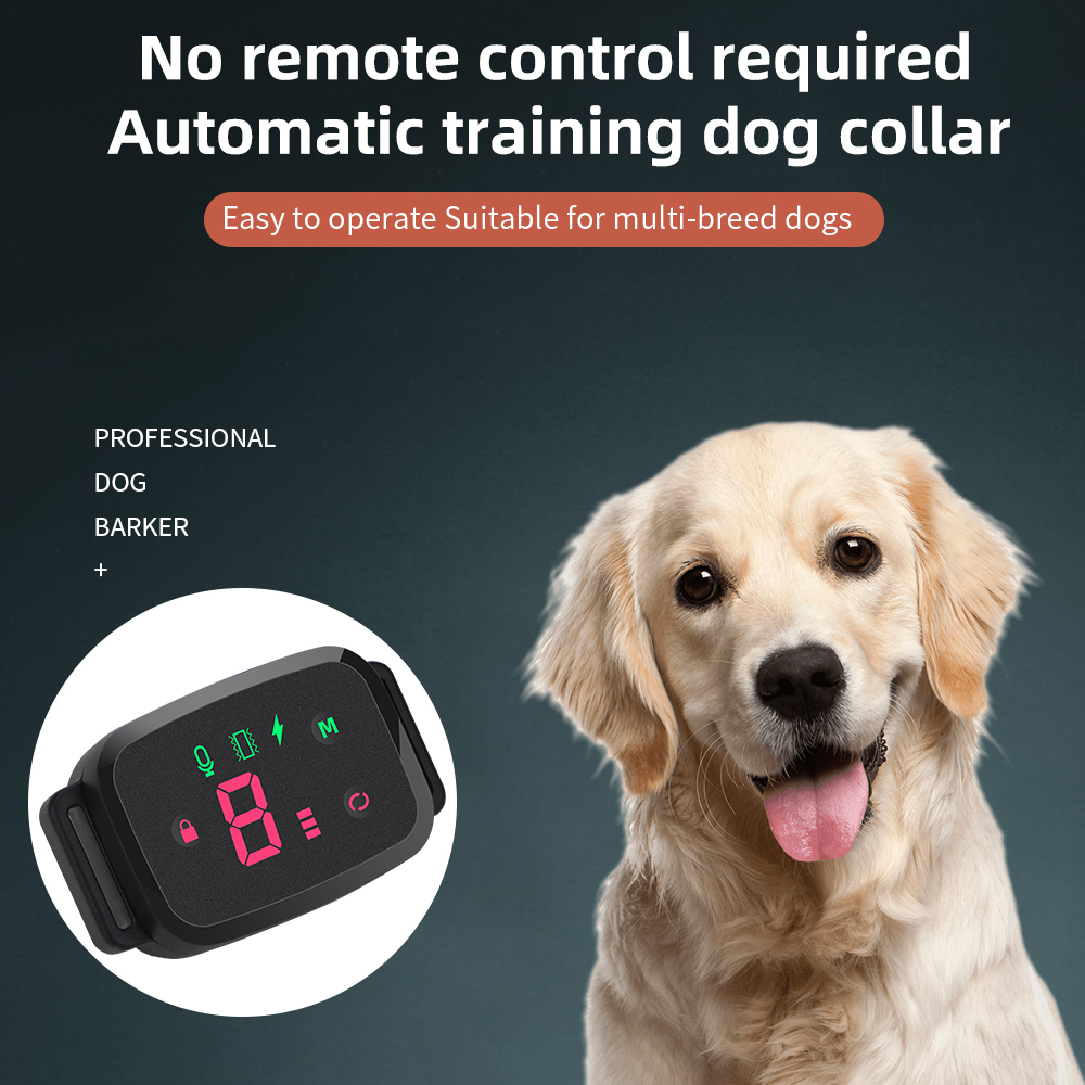 Collar antiladridos automático para perro, collar de adiestramiento para perros, dispositivo inteligente con pantalla, resistente al agua, recargable, para dejar de ladrar collar electrico para perro adiestramiento