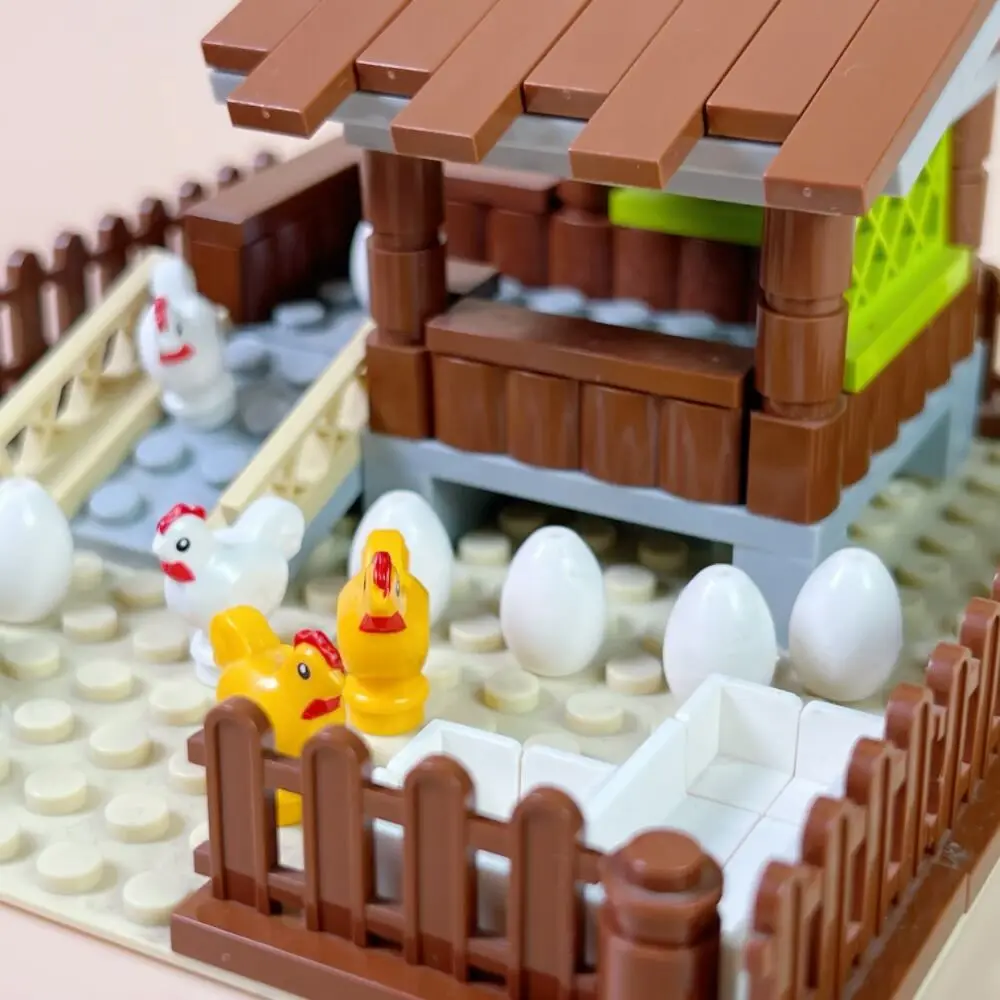 ของเล่นเด็กบ้านไก่บล็อกตัวต่อของเล่นบล็อก DIY สำหรับเด็กของขวัญเด็กหญิงเด็กชาย juguetes