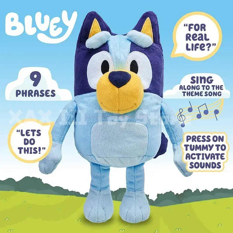 อะนิเมะ Bluey Talking Plush ครอบครัวสุนัขบิงโกเพลงรูปของเล่นตุ๊กตา Kawaii ตุ๊กตาสัตว์ของเล่นเด็กวันหยุดของขวัญ