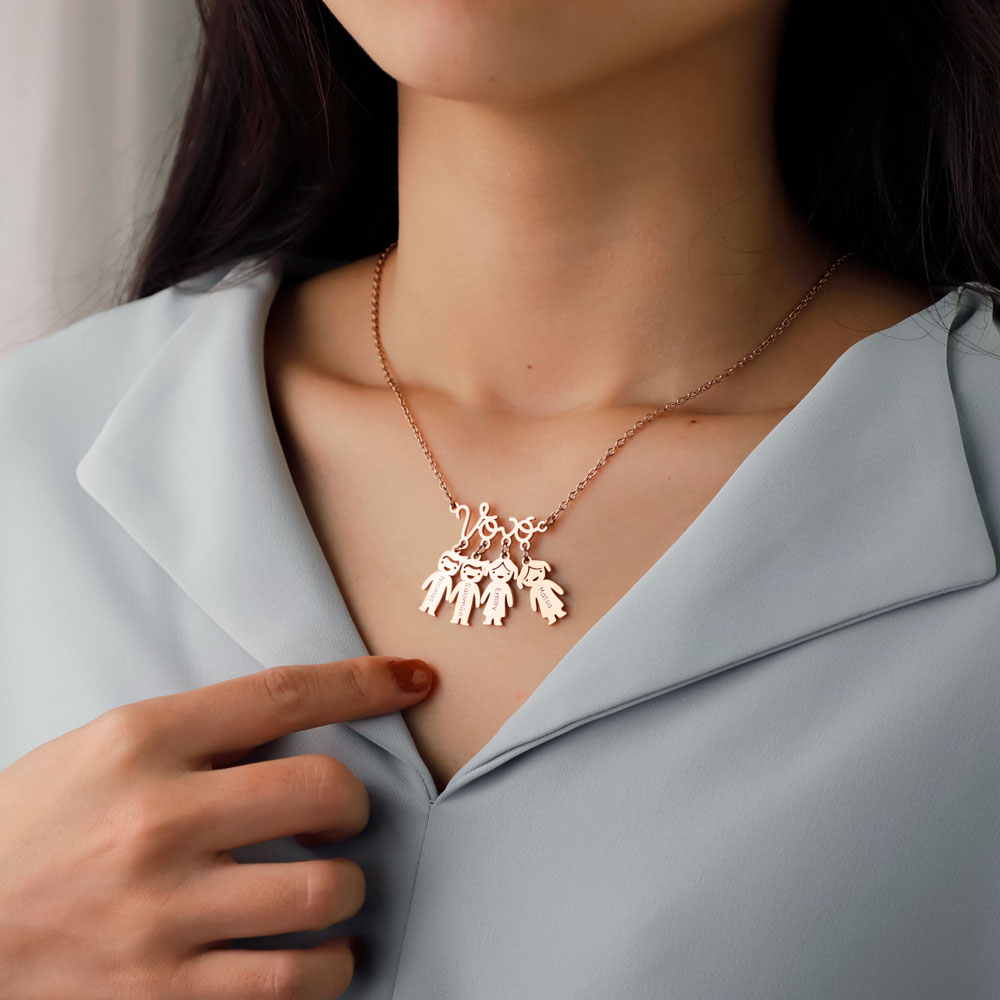 ของขวัญวันแม่ส่วนบุคคล vovó เด็กจี้สร้อยคอวินเทจชื่อที่กำหนดเอง Vovo Choker สำหรับยายสุภาพสตรีผู้หญิงแม่