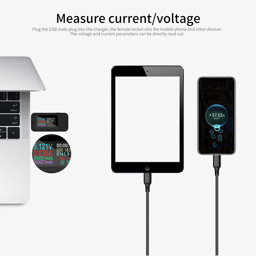 10 in 1 USB テスター HD カラースクリーンテスター KWS-MX18L DC 電圧計 Amperimetro 電圧電流検出器電源充電器インジケーター