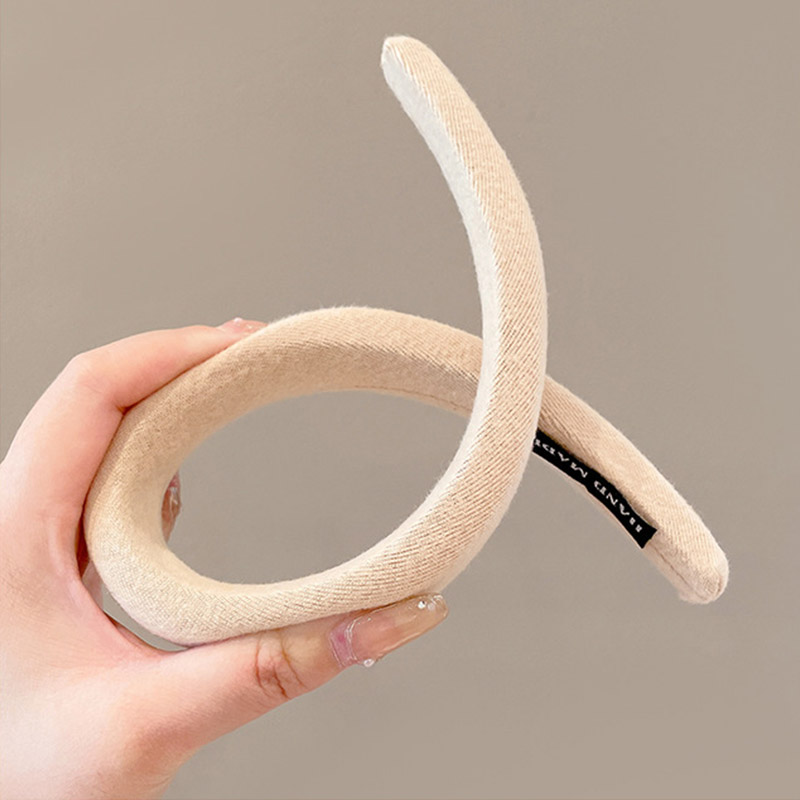 ที่คาดผมแฟชั่นสีทึบที่ Bando elastis วินเทจของเด็กผู้หญิงฟองน้ำที่คาดผมเครื่องประดับผมเกาหลีสำหรับผู้หญิง