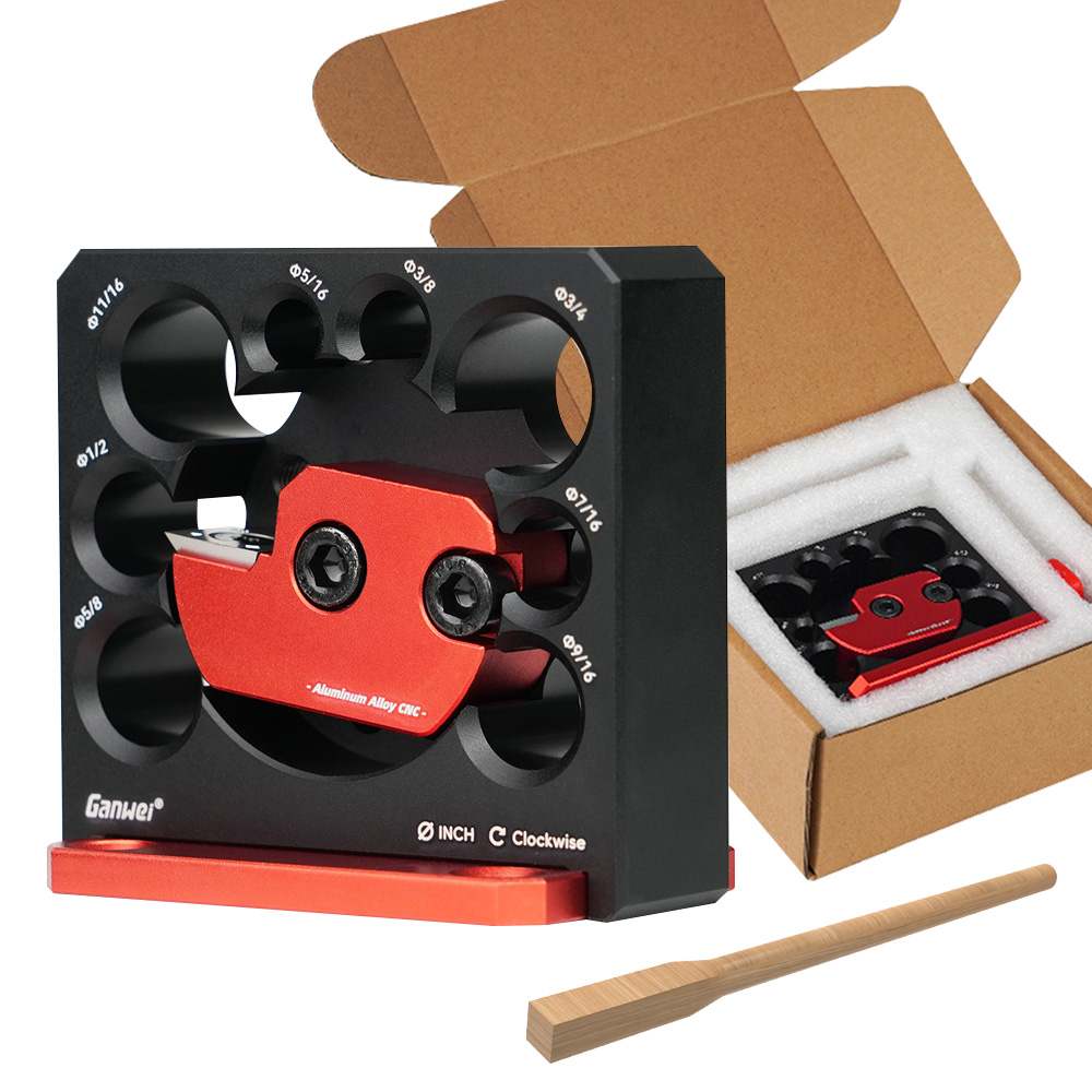 8 หลุม Dowel Maker Jig Kit w/ใบมีดคาร์ไบด์-เมตริกและนิ้วงานไม้ไฟฟ้าเจาะ Milling Dowel รอบ Rod เสริมเครื่องมือ