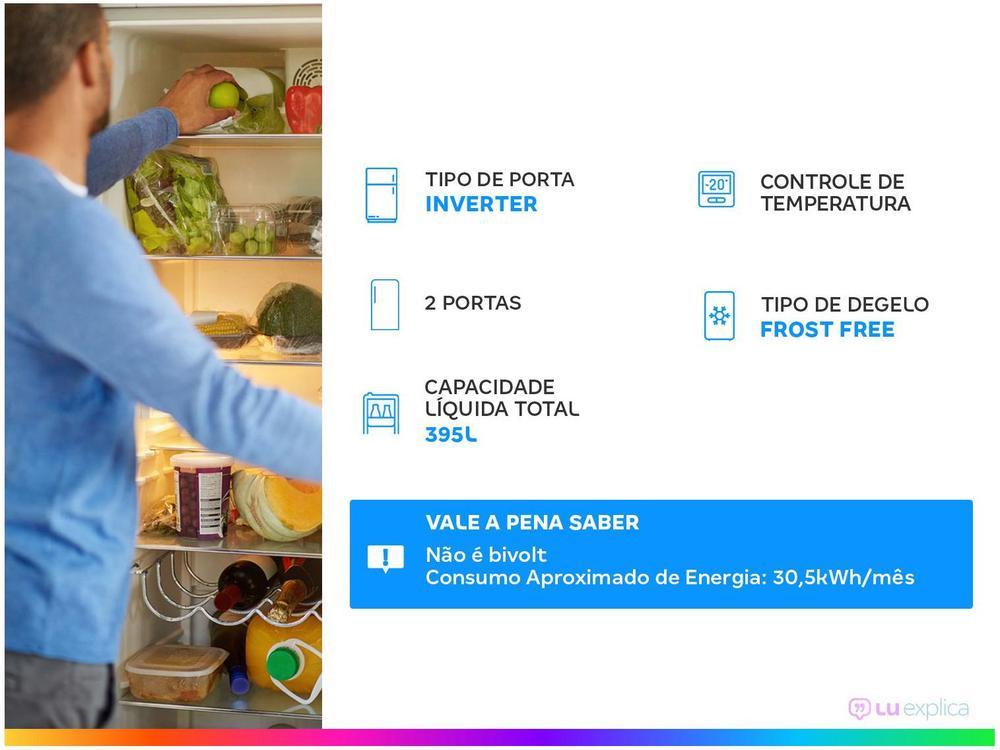 Geladeira/Refrigerador LG Frost Free Black 395L - 220V