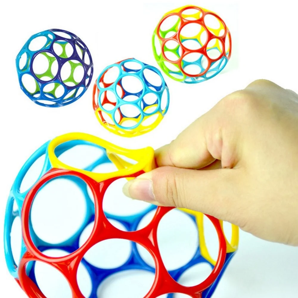 Sonajeros para bebé, campana de mano suave, juego de pelota con agujero de agarre, juguetes mordedores para recién nacidos, juguetes educativos para desarrollar la inteligencia para niños