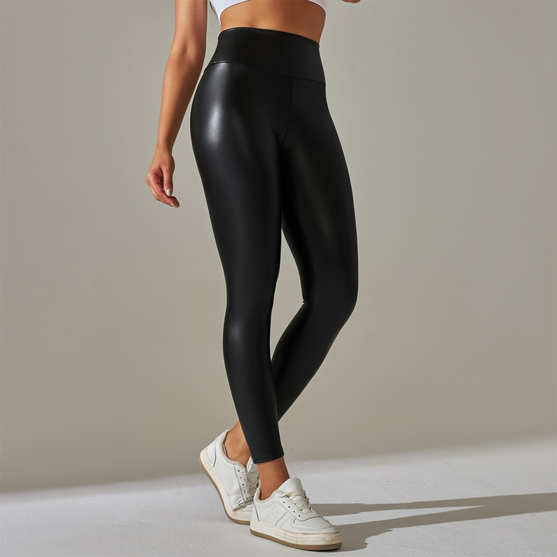 Nuovi leggings da DONNA oversize alla moda, pantaloni in pelle PU attillati e sexy a vita alta, pantaloni da yoga colorati per le donne
