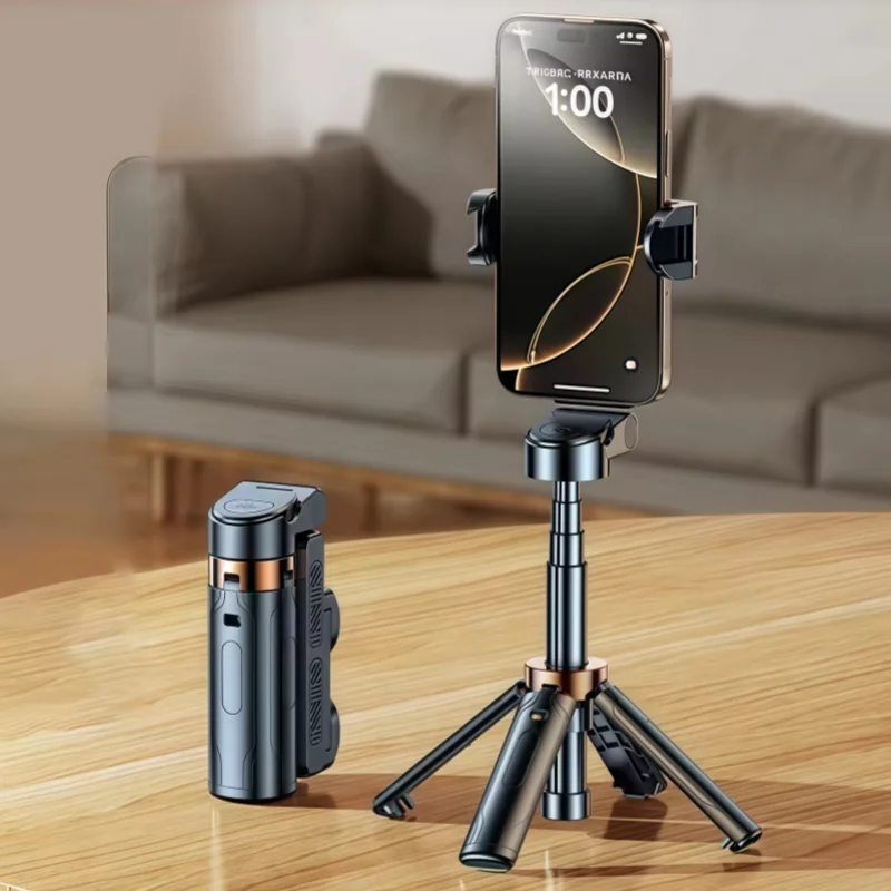 Tragbarer Mini-Selfie-Stick, Handy-Ständer, Schießassistent, multifunktionales integriertes Design, Bluetooth-Fernbedienung
