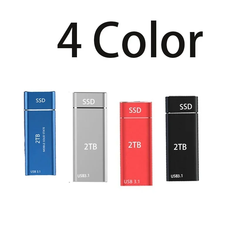 Externe SSD-Festplatte mit hoher Kapazität, 1 TB, Wild USB/Typ-C, tragbares Mini-Hochgeschwindigkeitsgerät für Laptop-Medizin/Telefone