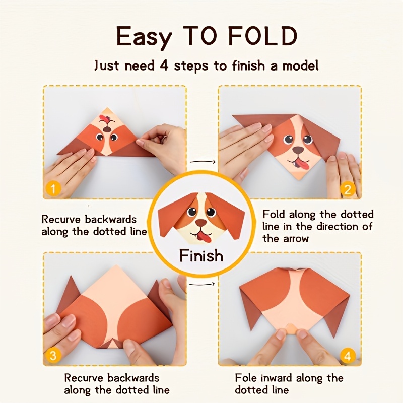 creative origami set, Including 54 Double-Sided Origami Sheets And Instruction Booklet, Suitable for DIY Art And Craft Projects