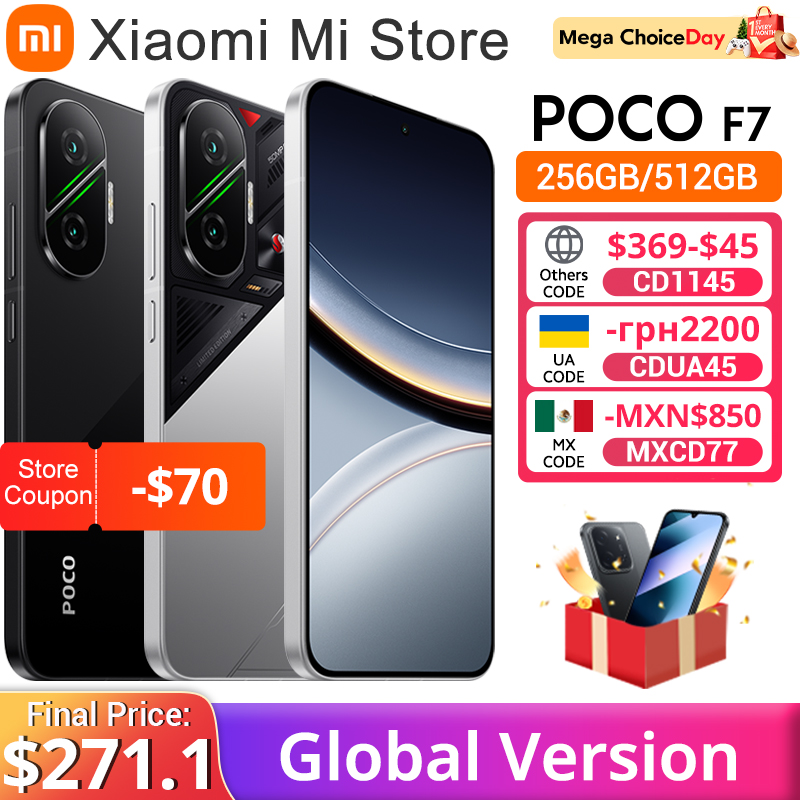 【Marca+】POCO F7 5G Snapdragon ® 8s Gen 4 NFC 6500mAh Batería 6.83" 1.5K AMOLED 50MP Cámara OIS 90W HypeCharge Smartphone