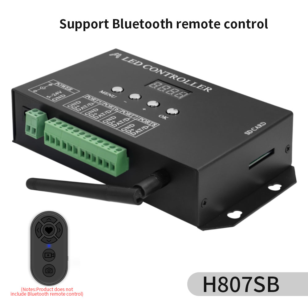 H807SA 8Ports H807SBWiFI 4Ports LED-Pixel-Controller Artnet To SPI unterstützt Madrix-Software LAN-Synchronie SD-Karte DMX512-Konsole