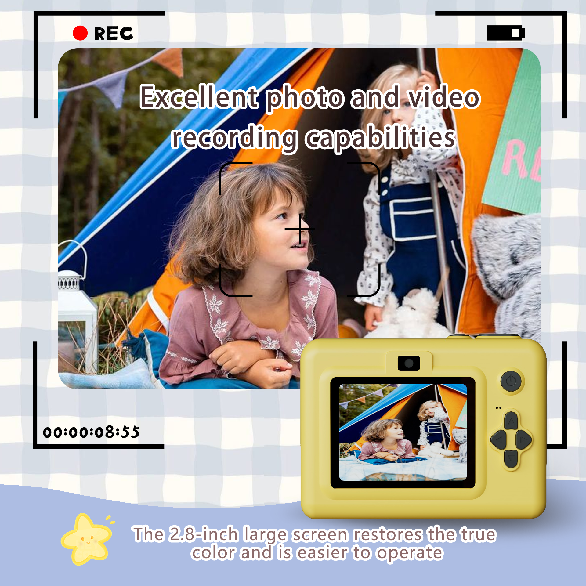 Digital Children Camera Photography Instant Print Photo Kids Video Recorder Mini Thermal Printer Video Educational Birthday Gift