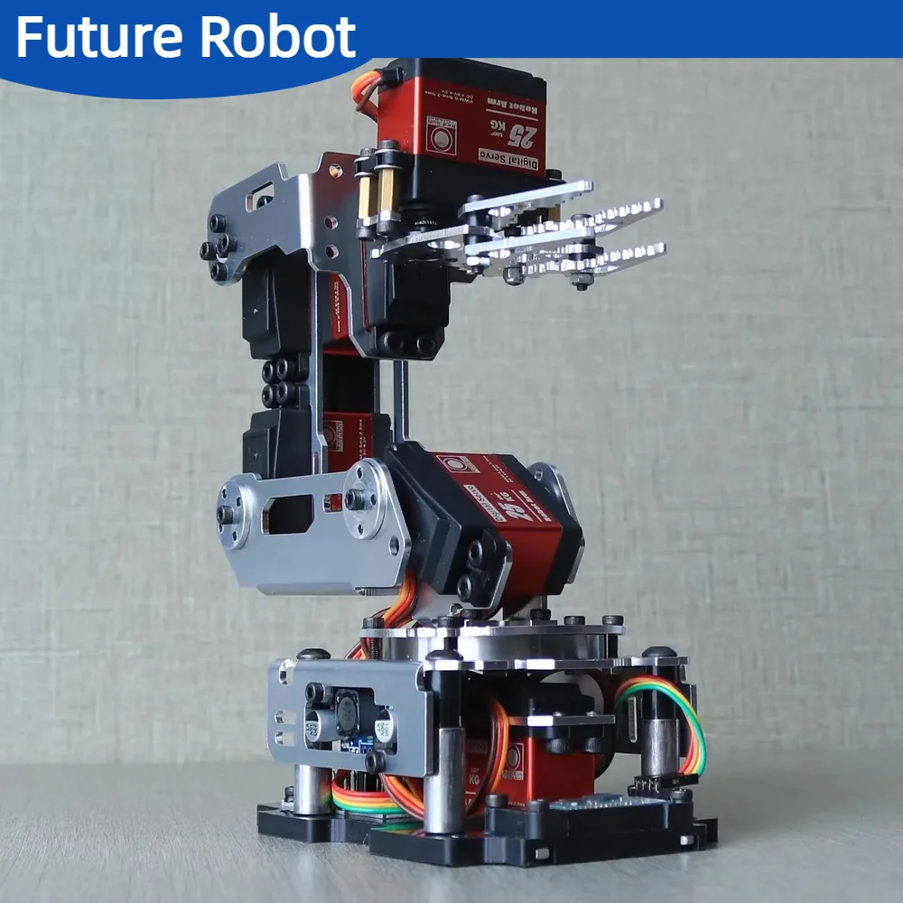6 Dof Robot Arm Clamp Claw APP RC Control Metal Mechanical Robotics with Digital Servos for Arduino DIY Kit Programmable Robot