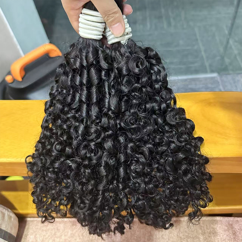 Pas de trame en vrac birman bouclés tressage Extensions de cheveux humains droite profonde lâche eau ondulée 100% non transformés cheveux vietnamiens crus