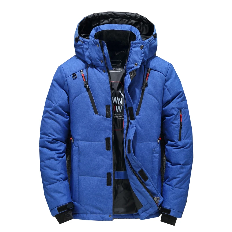 White Duck Mens Coat Thick Down Jacket Snow Parkas Male Warm Hooded Windproof Winter Down Jacket Outerwear Mens Windbreakers