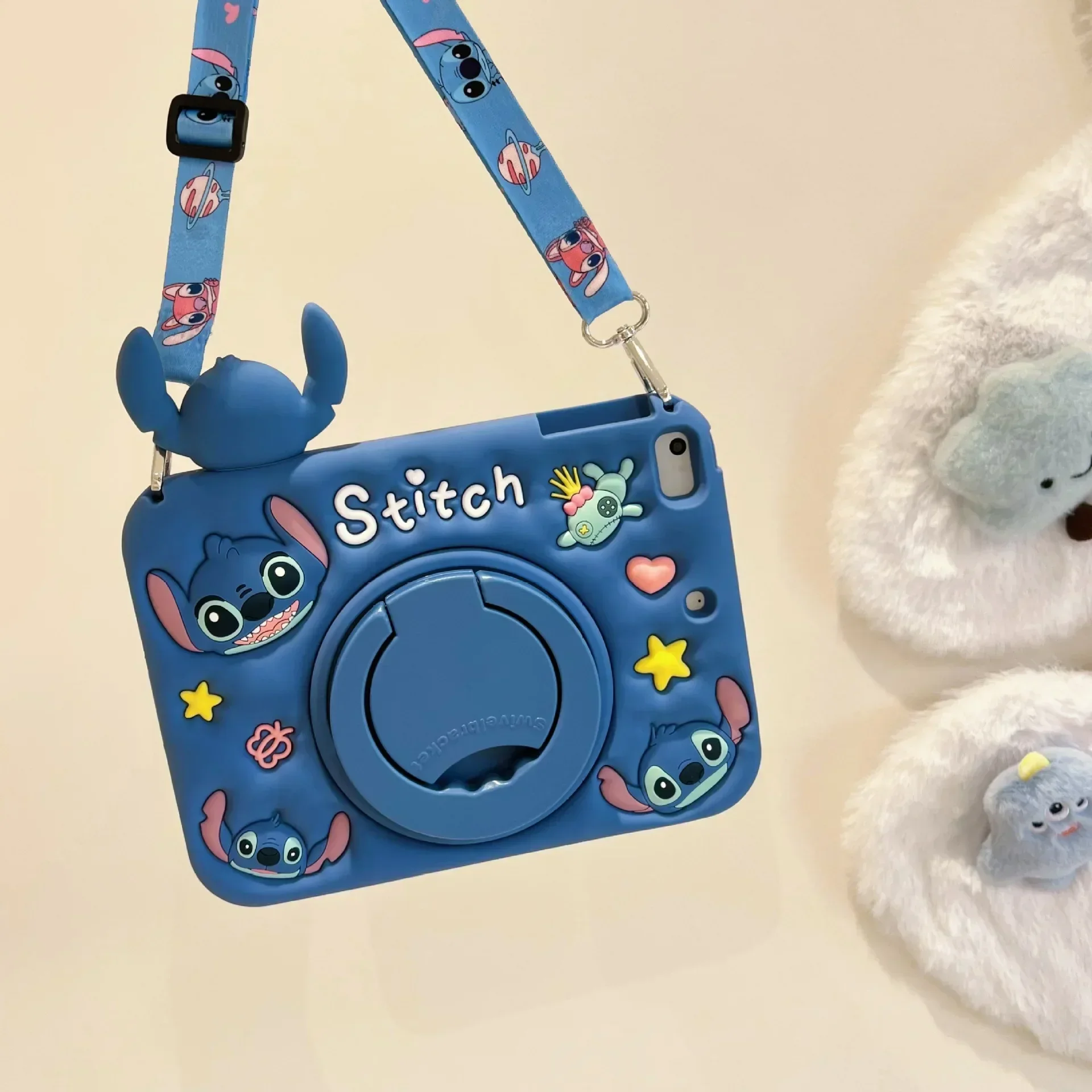 Funda Lilo Stitch para Xiaomi RedMi Pad SE 11 pulgadas Silicona suave amigable para niños 360 °   Funda con Soporte Giratorio para Tablet Redmi pad SE 11