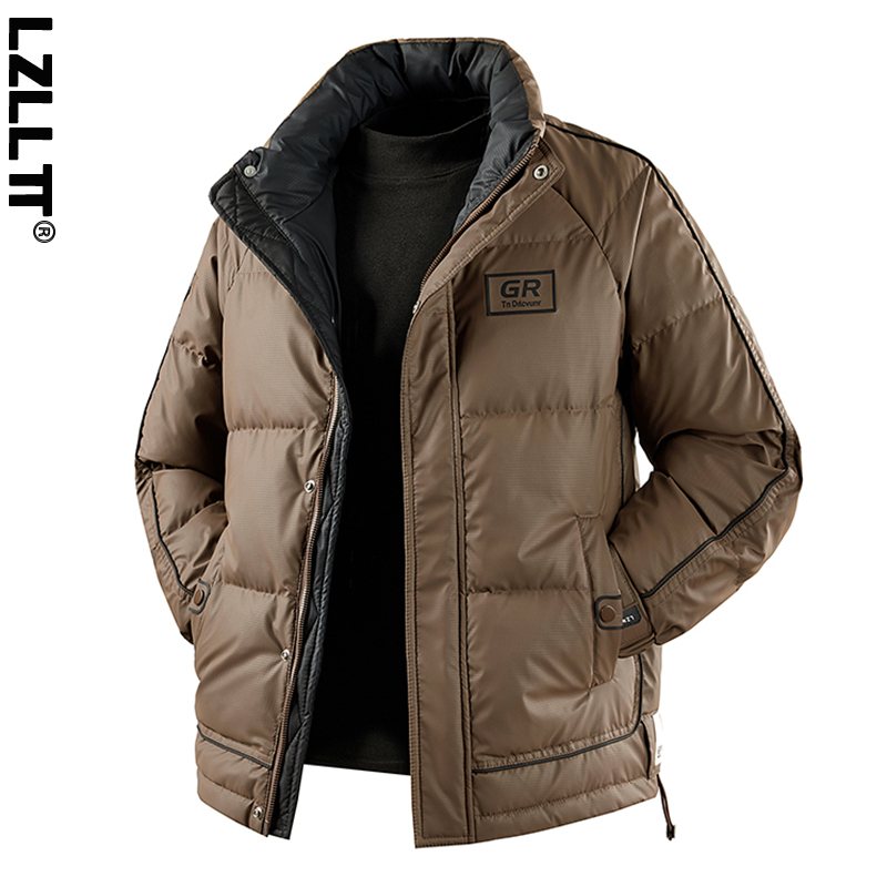 Winter Männer Winddicht Casual Ente Unten Jacken Mann Puffer Polsterung Outdoor Jacke Parkas Männlichen Streetwear Lose Jacken Windjacke