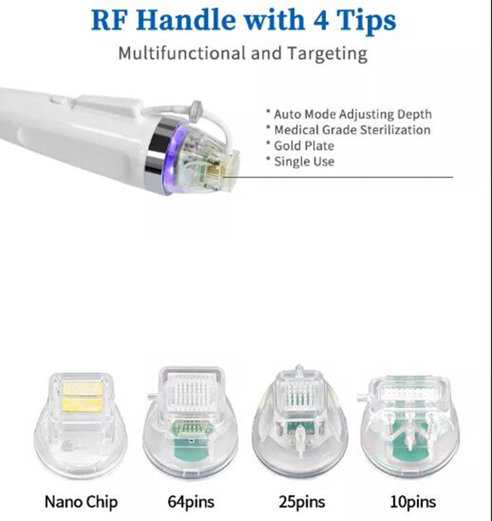 Одноразовый RF-картридж для микронидлинга, позолоченный, 10/25/64/нано-штыри для микроигольного радиочастотного аппарата, растяжки от прыщей
