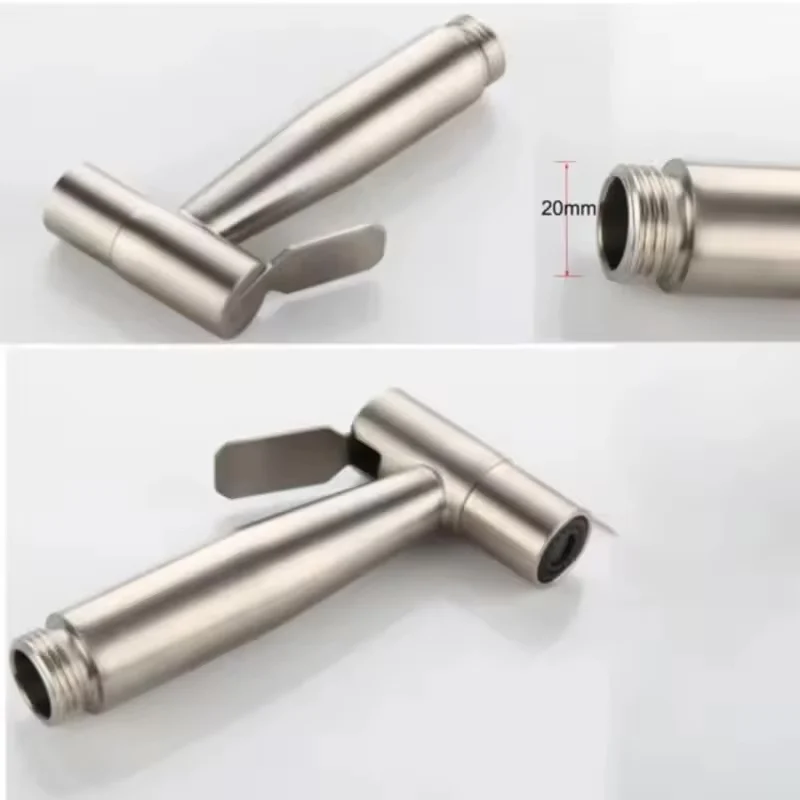 Pistola per spruzzatore per WC Rubinetto per bidet a mano in acciaio inossidabile per bagno Spruzzatore a mano Soffione doccia Apparecchio per bagno autopulente