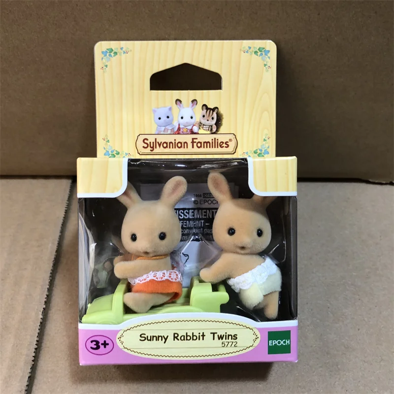 Sylvanian Families อะนิเมะสาวตัวเลข Calico critters ternurines แท้ชุดเฟอร์นิเจอร์กระต่ายแฝดซันนี่