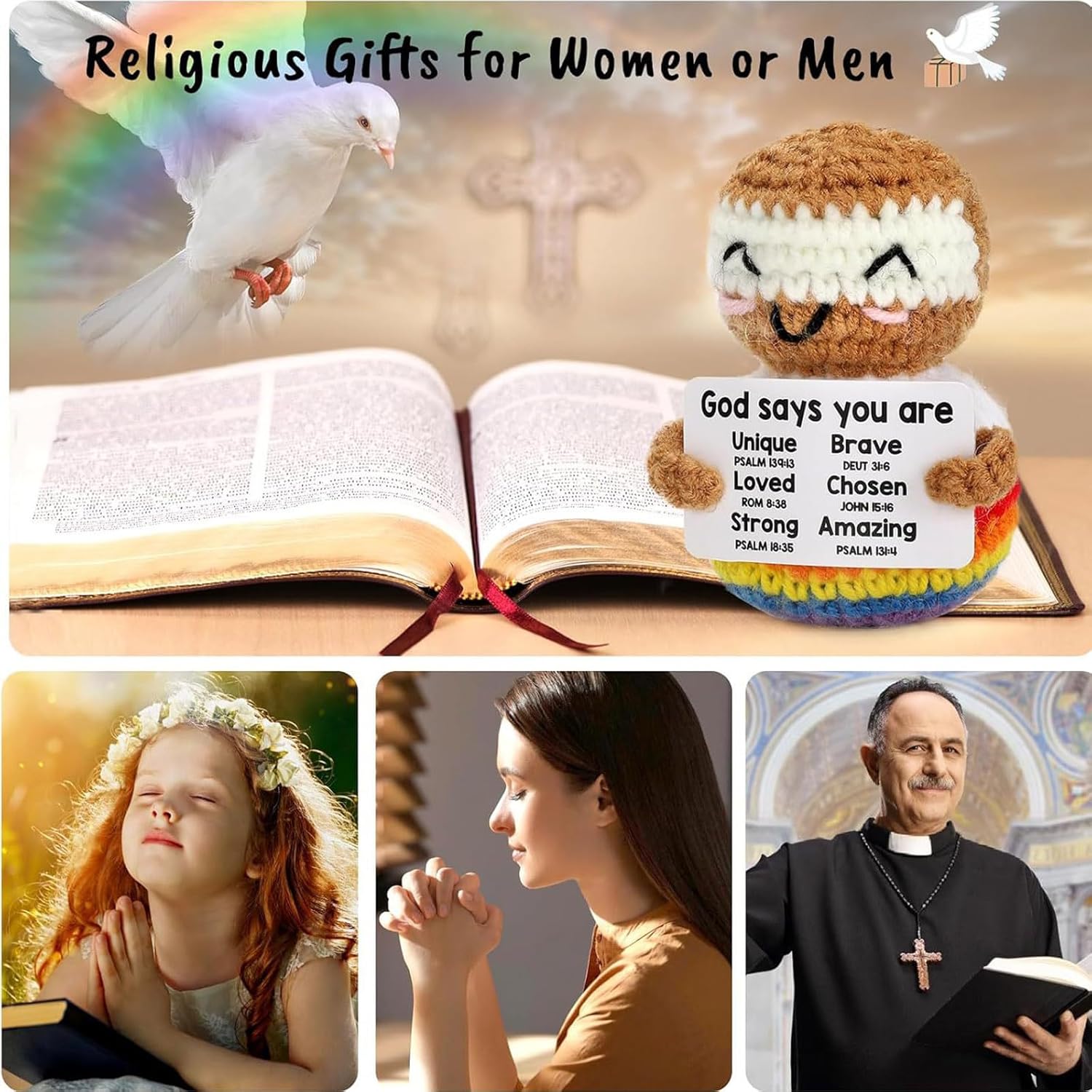 Muñeco de ganchillo de energía positiva, abrazo de bolsillo hecho a mano, planta de patata de felpa, aguacate, abeja, tortuga, pato, regalo de soporte emocional divertido