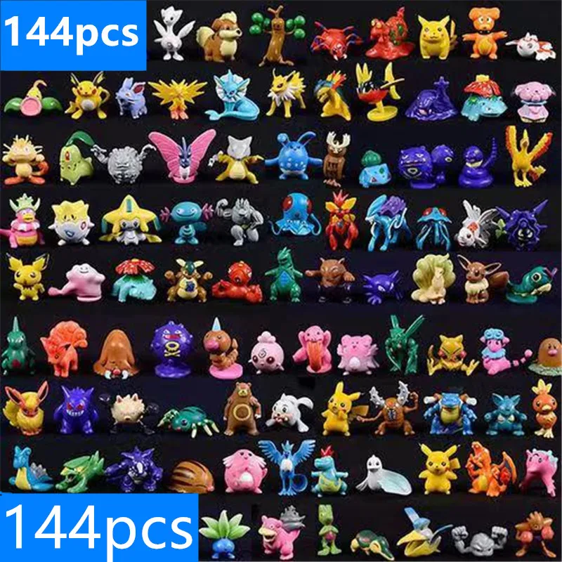 1-144 Chiếc Pokemon Tặng Hộp Quà Tặng Giáng Sinh Hình Hành Động Đồ Chơi Chính Hãng Pikachu Anime Hình Pokemon Đồ Chơi Dành Cho Trẻ Em