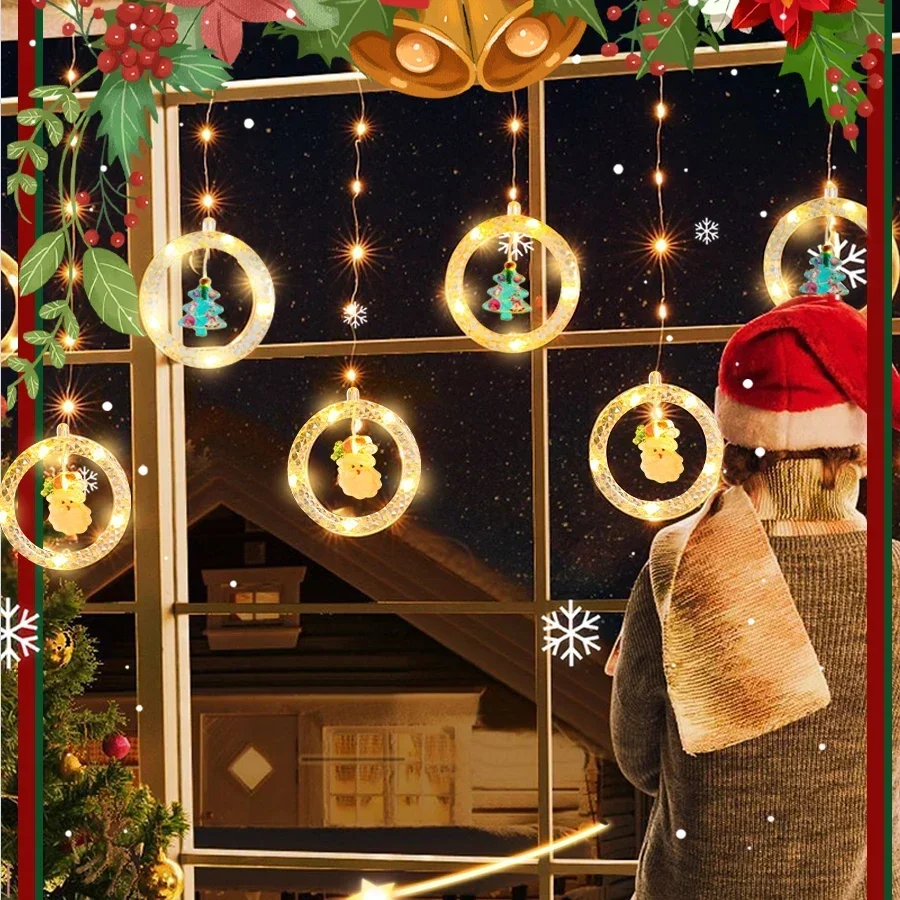 クリスマスLEDカーテンライトストリング、ウィッシュボール、ホリデーウェディングガーランド、ホームルーム用ランプ、パーティーデコレーション、3m