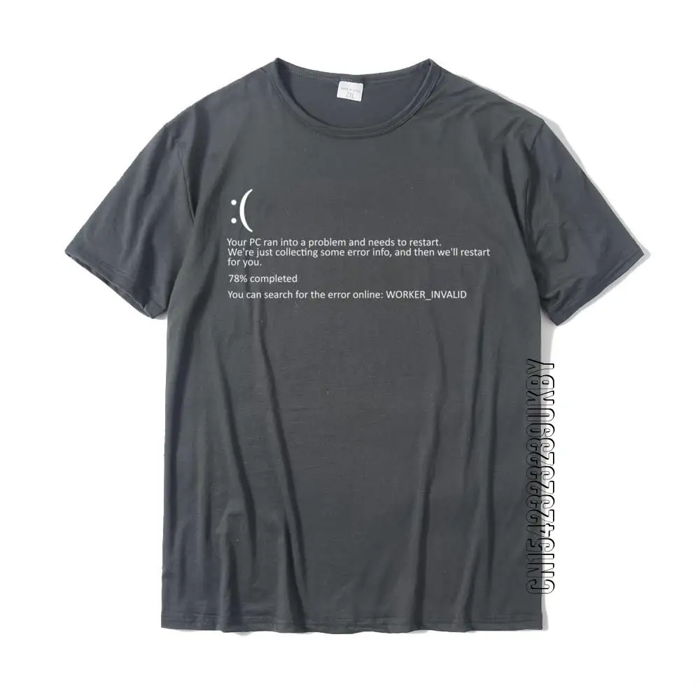 メンズtシャツ,ユーモラスな服,青いデスパターン,bsod,クラッシュオタク,コンピューターコスチューム,コットン