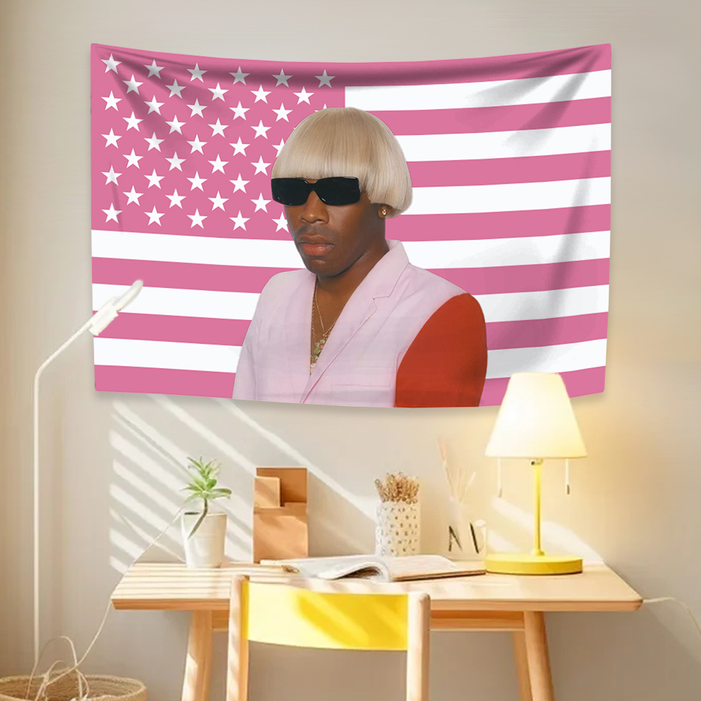 American Pop Singer Tapestry Rapper Singer Home Decor Wall Hanging Living Room Bedroom Dorm Aesthetic Decor
