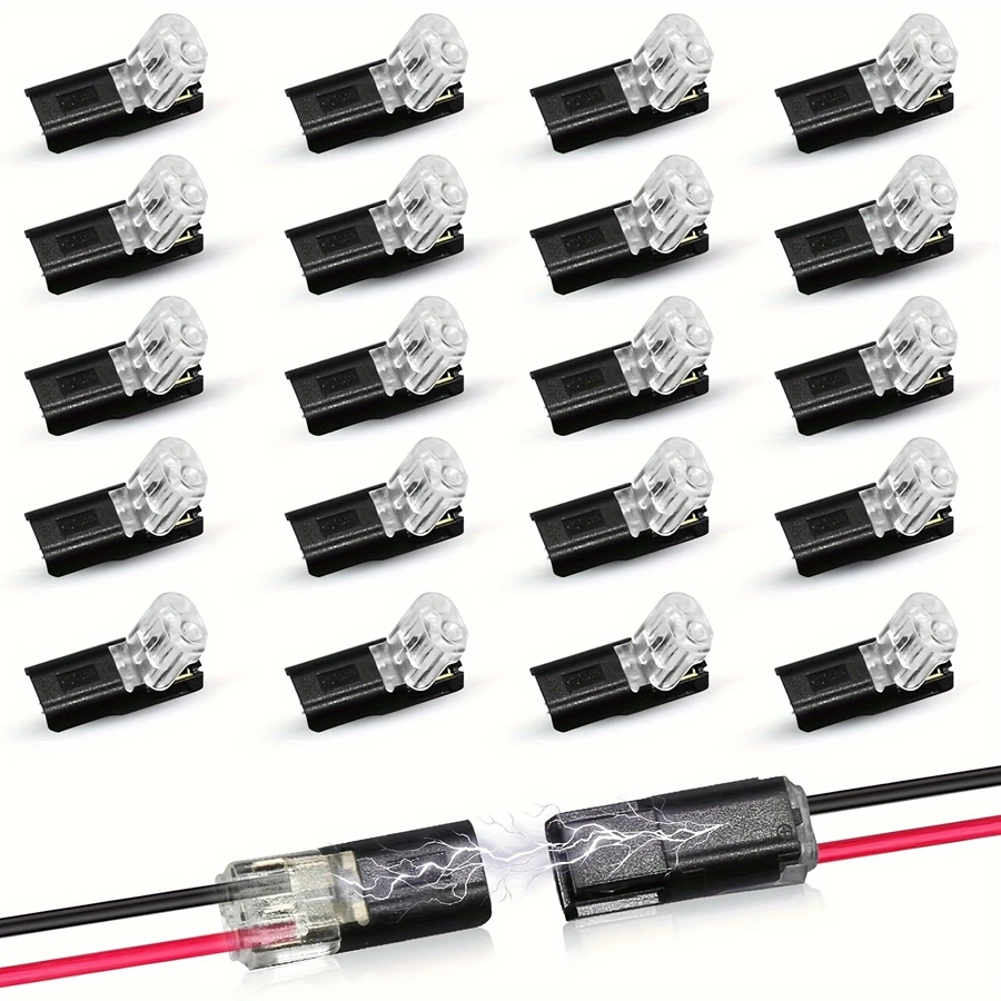 10-50 ชิ้น 2 ขาปลั๊กขั้วต่อไฟฟ้ากันน้ํารถสายไฟยานยนต์ไฟฟ้า Connector Strip Terminal การเชื่อมต่อ