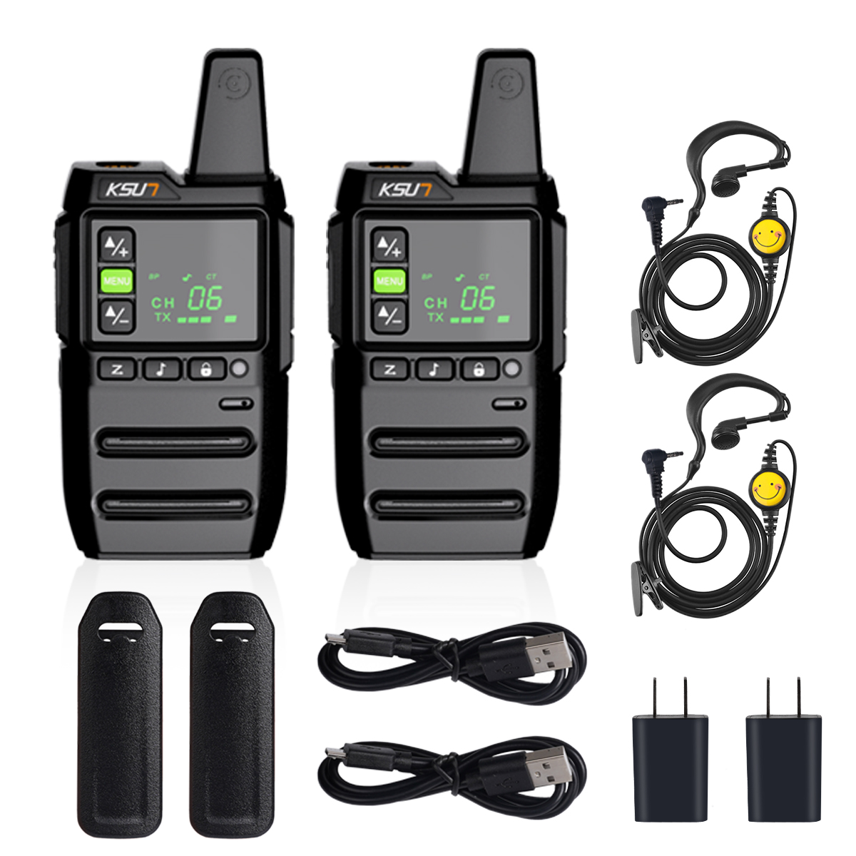 Mini Walkie Talkie con auricular, 2 uds., incluye Radio Amateur, Comunicador, estación portátil, dispositivo de comunicación inalámbrica KSUT GZ2