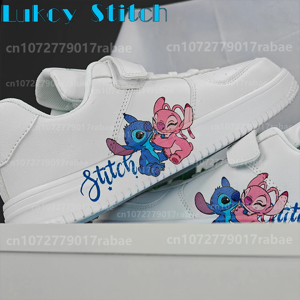 Stitch รองเท้าเด็กรองเท้าเด็กรองเท้าผ้าใบลําลองนักเรียนชายแฟชั่น 8 และ 9 ปีรองเท้าเด็กผู้หญิงคริสต์มาสของขวัญ