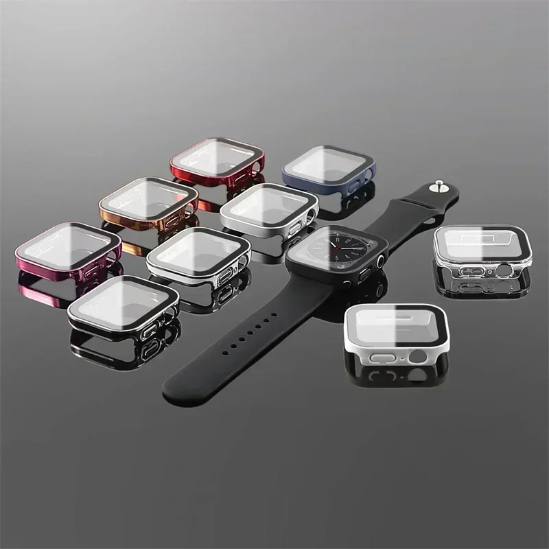 Screen Protector for Apple Watch 10 Case 46mm 42mm 45mm 44mm 41mm 40mm 44 Tempered Glass PC bumper Cover Series 7 8 9 SE 6 5 4