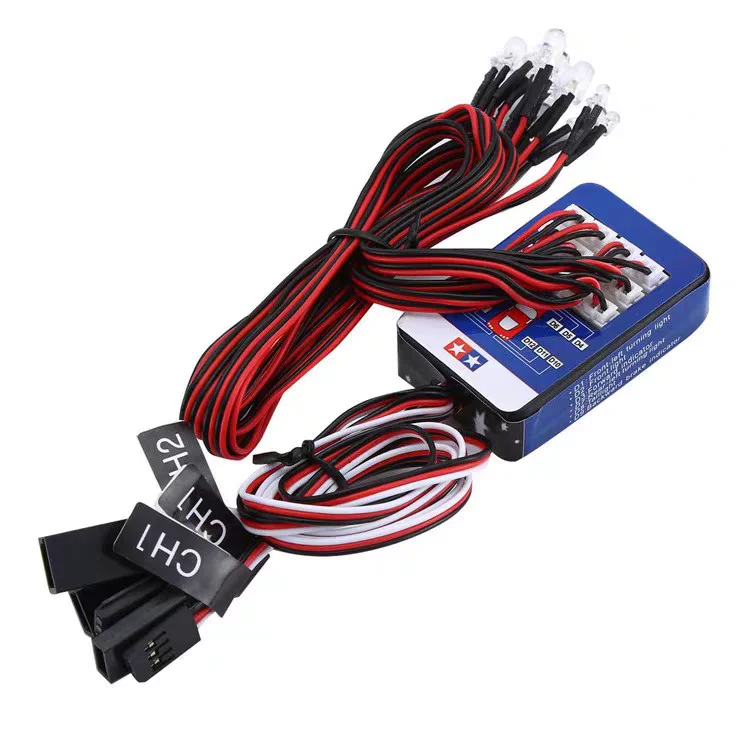 Rc-Auto-Simulationsblitzlicht, 12 LED-Beleuchtungsset, Lenkbremse für Modelle im Maßstab 1:10, Yokomo Tamiya TRX HSP HPI Axial Rc4wd