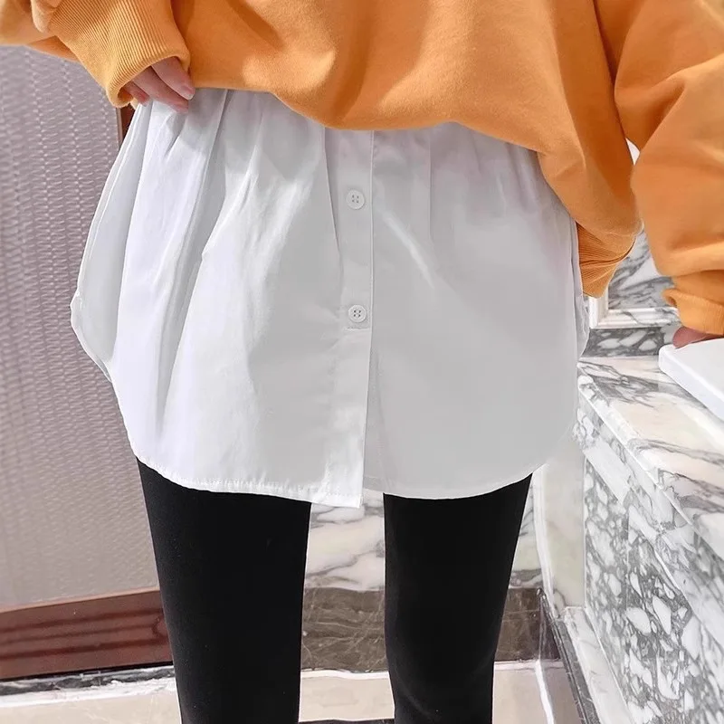 Plus Größe 5XL Hemd Extender Frauen Gefälschte Hemd Schwanz Unregelmäßigen Rock Bluse Schwanz Saum Weiche Abnehmbare Unterrock Pullover Saum