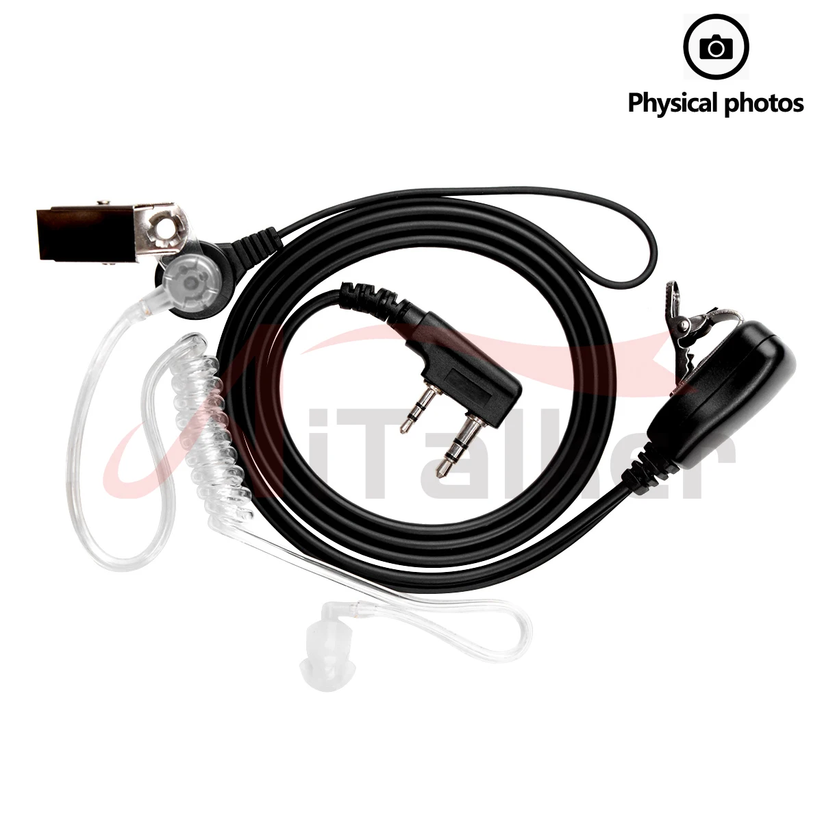 Quansheng UVK5 Air Acoustic Tube Headset Für Baofeng Radio Walkie Talkie K Port Kopfhörer PTT Mit Mikrofon Für UV-5R 888s