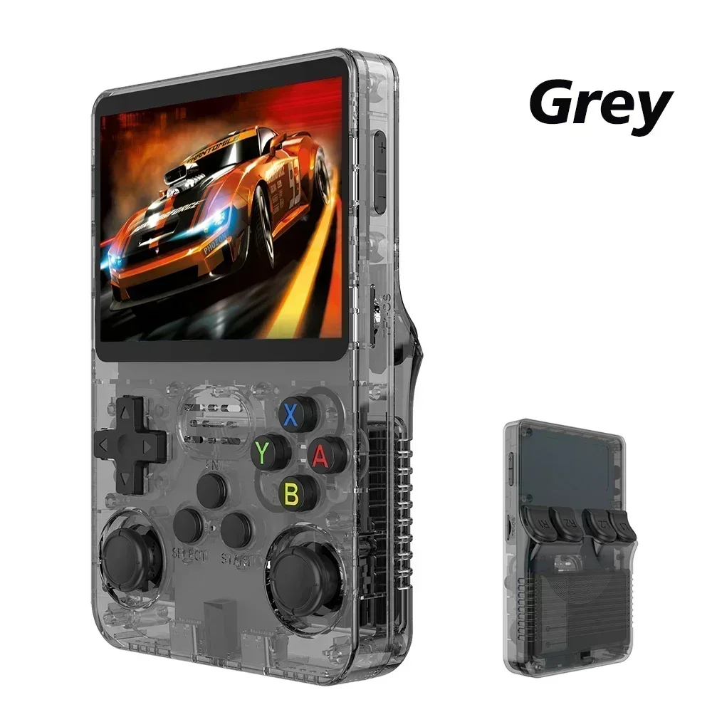 レトロR36sポータブルビデオゲームコンソール,3.5インチIPSスクリーン,128 GB, 64 GB,子供向けギフト