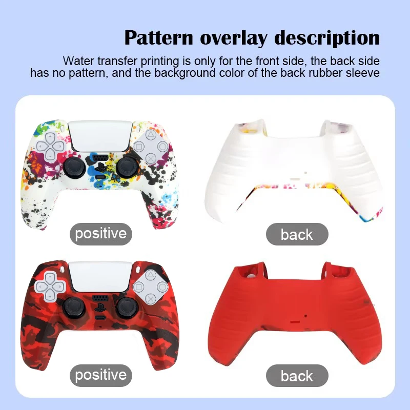Camo-Schutzhülle für SONY Playstation 5, Silikonhülle, Griff für PS5-Controller-Zubehör