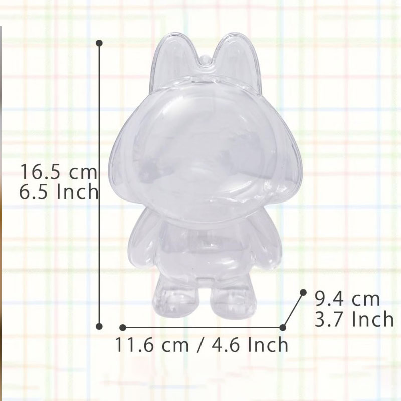 Housse de protection Crybaby 17CM, étui de protection pour bébé qui pleure, sac en peluche de marche entièrement transparent en acrylique, accessoire de poupée-pas de poupée incluse