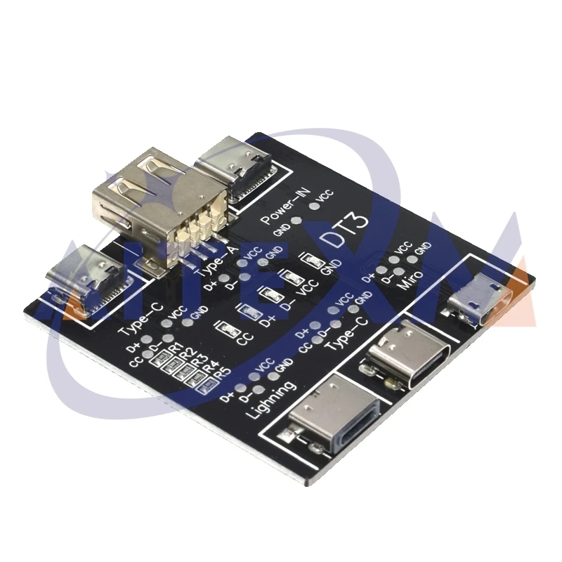 Placa de detección de Cable de datos DT3, probador de Cable tipo C Micro USB C, cortocircuito, interruptor de encendido y apagado, herramienta de diagnóstico para iOS y Android