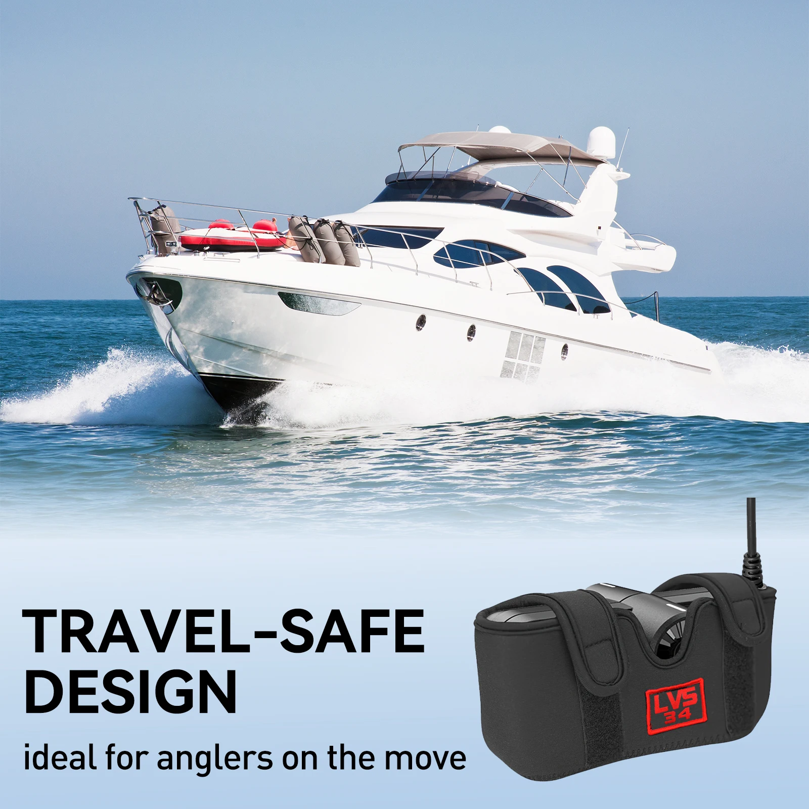Capa para transdutor garmin marinho lvs34 – capa à prova de choque à prova de sal, protetor de cloroprene hd para barco/despremedor de peixes sonar
