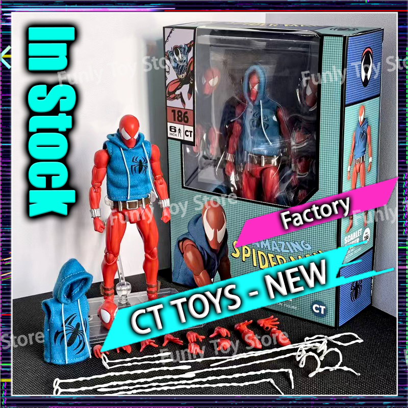 В наличии Ct Toys Spiderman Mafex 186, Алый паук, удивительный Человек-паук, комикс, версия, аниме, экшн-фигурка, индивидуальные подарочные игрушки