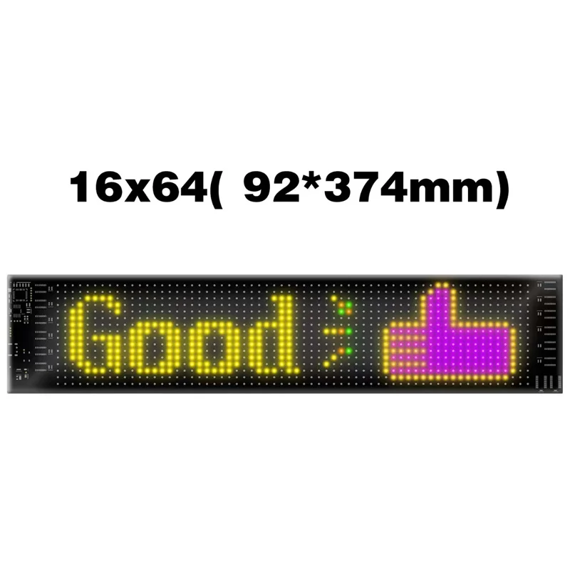 LED Sign for Car,Scrolling LED Sign Pixel Screen,Flexible LED RGB Matrix Panel,DIY Design Animations/Text/Graffiti(12x59.5cm)
