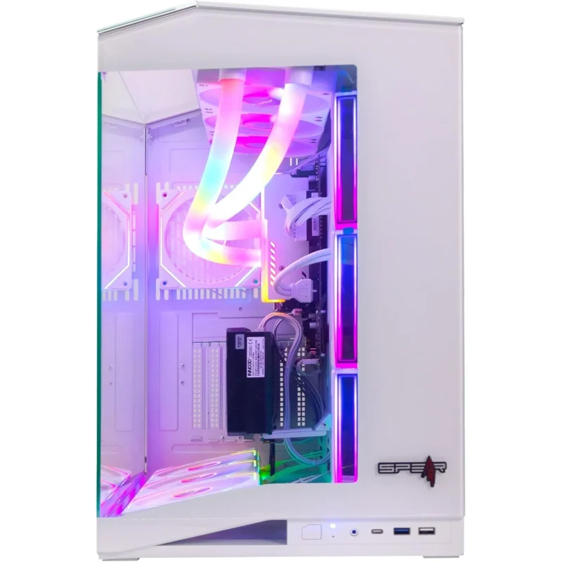คอมพิวเตอร์เล่นเกม – i5-14400F, RTX 5060 8GB, 16GB DDR5, 1TB NVMe SSD 3300MB/s, พาวเวอร์ซัพพลาย 600W, ระบบระบายความร้อนด้วยน้ำแบบหลอด ARGB 360 มม., เคสพร้อมไฟ ARGB 7 ดวง