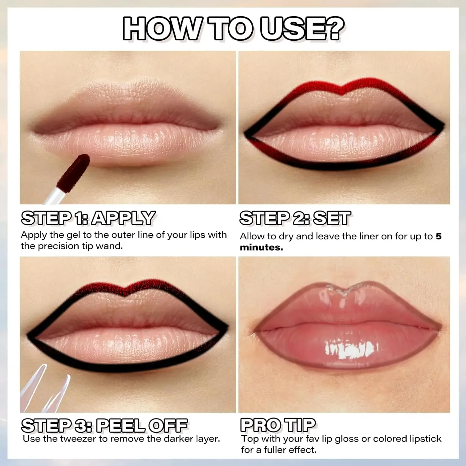 Delineador de labios altamente pigmentado, tatuaje mate, mejora los labios, delineador de labios duradero, resistente al agua, a prueba de transferencia